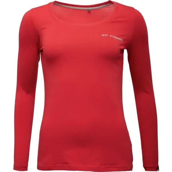 TRIMM BRAVE LADY Dámské tričko s dlouhým rukávem, červená, velikost