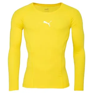 Puma LIGA BASELAYER LONG SLEEVE TEE Pánské funkční triko, žlutá, velikost