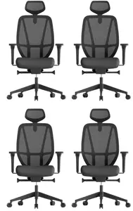 MERCURY 4PACK Ergonomická kancelárska stolička AFRODITE čierna (4 ks)