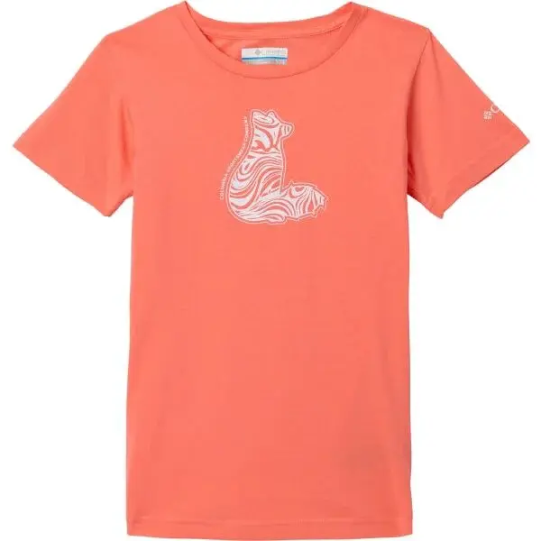 Columbia MISSION LAKE SHORT CRAPHIC SHIRT Dívčí tričko, lososová, velikost