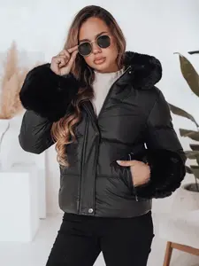 Dámska zimná bunda YOUWARM s čiernym futerkom