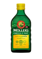 MÖLLERS Omega 3 Rybí olej, Citrónová príchuť z pečene tresiek 250 ml