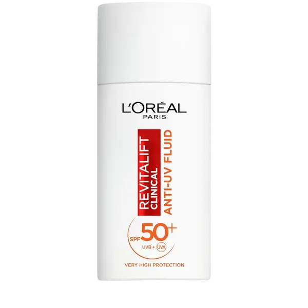 L'ORÉAL PARIS Revitalift Clinical denný anti-UV fluid s veľmi vysokou ochranou s SPF50+ a vitamínom C 50 ml