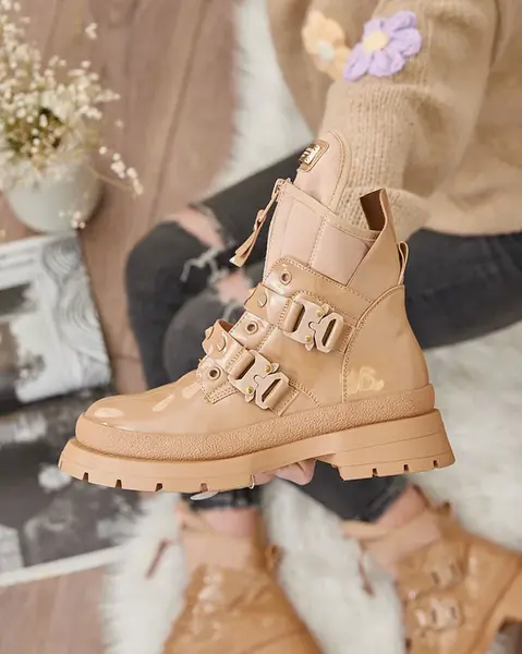 Resti Light brown women's bagger boots Hennobs