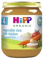 HIPP BIO Zelenina a ryža s kuracím mäsom 125 g