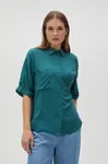 Marisse Women's Shirt L-Ko-4624 D.Green