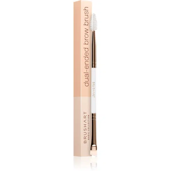 BrushArt Basic Dual-ended brow brush obojstranný štetec na obočie 1 ks