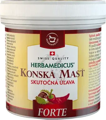 HERBAMEDICUS Konská hrejivá masť Forte 500 ml