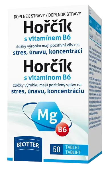 BIOTTER Hořčík 125 mg s vitamínem B6 50 tabliet