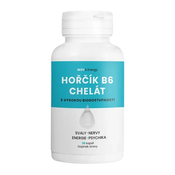 MOVIT ENERGY Horčík B6 chelát 100mg 30 kapslí