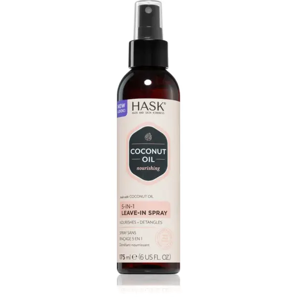 HASK Monoi Coconut Oil bezoplachový sprej na lesk a hebkosť vlasov 175 ml