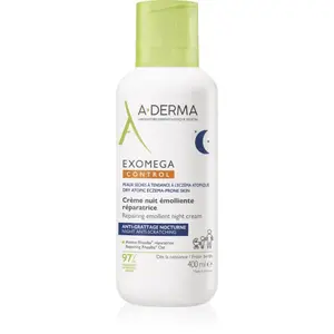 A-Derma Exomega Control Repairing Emollient Night Cream regeneračný nočný krém proti škriabaniu 400 ml