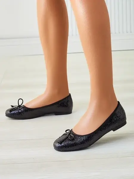 Resti Women's ballet flats with glitter and bow Aramie