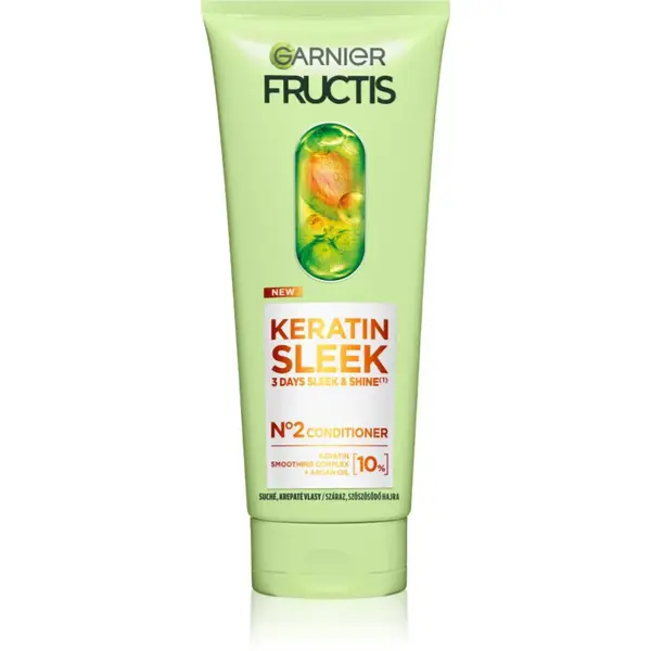 Garnier Fructis Keratin Sleek kondicionér pre suché a krehké vlasy 200 ml