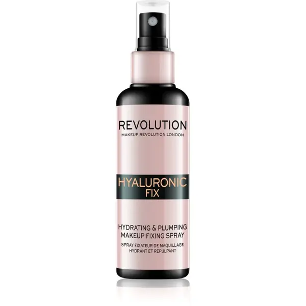 Revolution Hyaluronic Fix Hydrating & Plumping fixačný sprej na make-up s hydratačným účinkom 100 ml