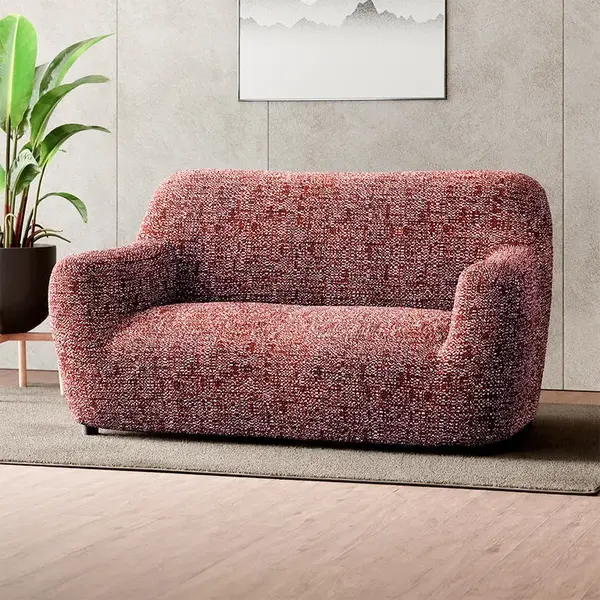 Bielastické poťahy GLORIA vínová dvojkreslo (š. 120 - 160 cm)