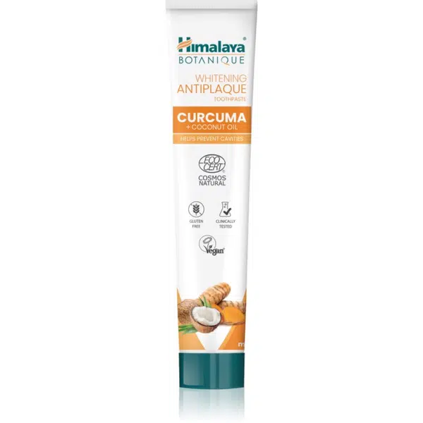 Himalaya Herbals Whitening Antiplaque Curcuma & Coconut Oil pasta proti zubnému povlaku a pre zdravé ďasná 75 ml