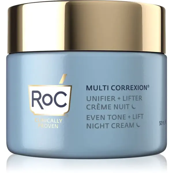 RoC Multi Correxion Even Tone + Lift rozjasňujúci nočný krém pre zjednotenie farebného tónu pleti 50 ml