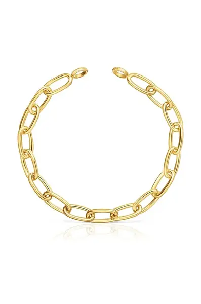 Pozlacený stříbrný náramek Tous Hold Oval 1004227700