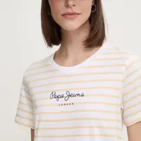 Bavlněné tričko Pepe Jeans ELBA žlutá barva, PL505876