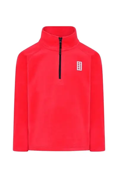 Dětská mikina Lego červená barva, hladká