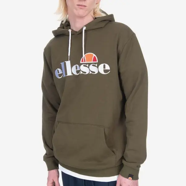 Mikina Ellesse SHK13288 Ferrer pánská, zelená barva, s kapucí, hladká, SHK13288-KHAKI