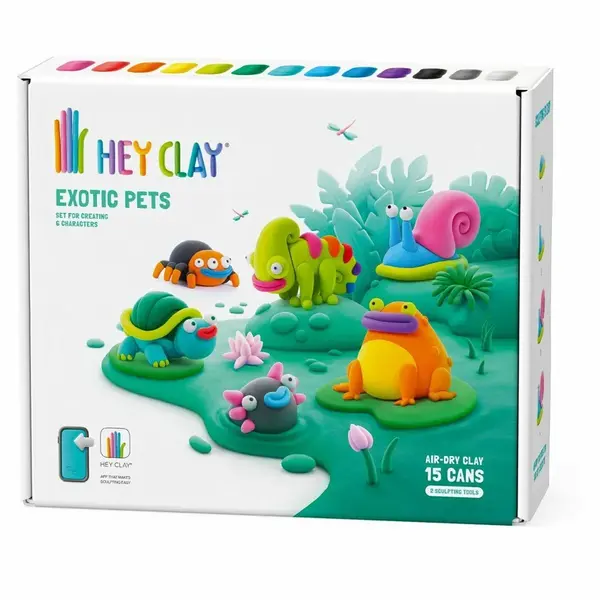 HEY CLAY Exotic Pets Modelovacia hmota - Exotické domáce zvieratá