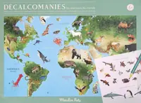 Mapa světa s propisovacími obrázky