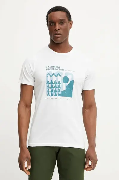 Sportovní triko Columbia Sun Trek černá barva, s potiskem, 1931172