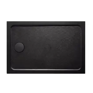 Sprchová vanička obdĺžniková SAT Project 110x80 cm liaty mramor čierna SATSVPRO11080CA