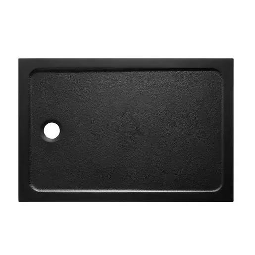 Sprchová vanička obdĺžniková SAT Project 110x80 cm liaty mramor čierna SATSVPRO11080CA