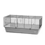 COBBYS PET RABBIT 100 klietka pre zajace šedá/ čierne mreže 100 x 51 x 45cm so senníkom