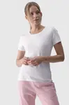 Hladké Dámske Tričko S Logom Biele 4F 4FWMM00TTS