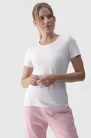 Hladké Dámske Tričko S Logom Biele 4F 4FWMM00TTS