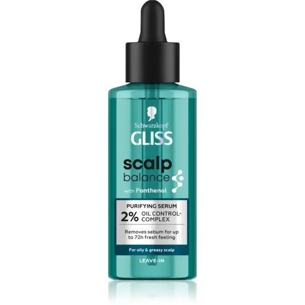 Schwarzkopf Gliss Scalp Balance hloubkově čisticí sérum pro vlasovou pokožku na mastné vlasy 100 ml