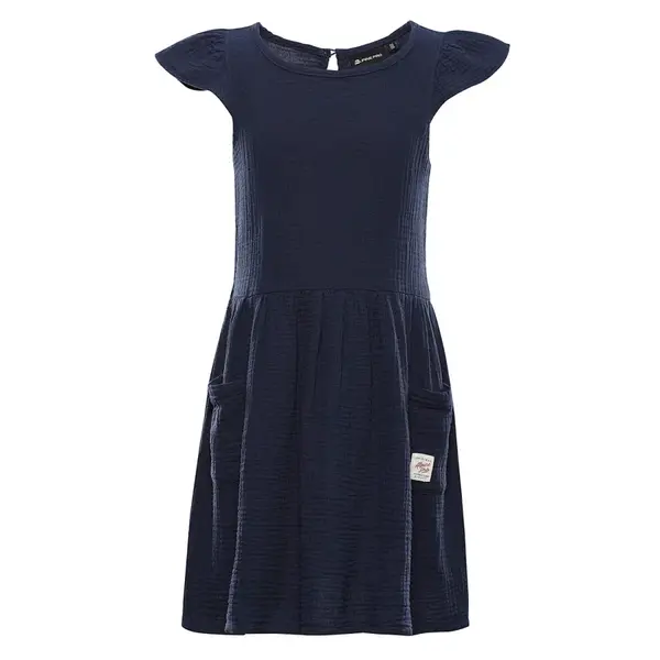 Dětské bavlněné šaty alpine pro ilero modrá 116-122