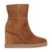 Semišové boty Geox D ELIDEA WEDGE dámské, hnědá barva, na klínku, D36VQB 00022 CD500