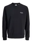 JACK & JONES Mikina 'JJEARCHIVE'  čierna / biela