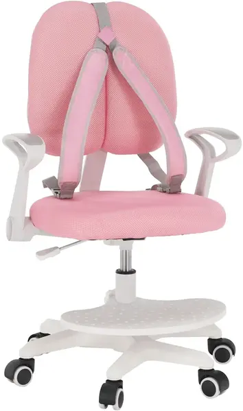 TEMPO KONDELA Rostoucí židle ANAIS s podnoží a šlemi, růžová