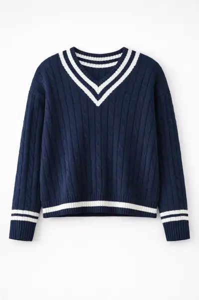 GAP bavlnený sveter s V-výstrihom