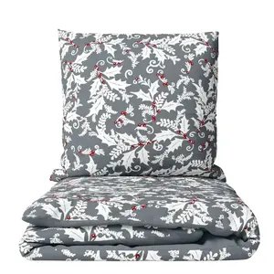 HOME ELEMENTS Povlečení mikroflanel Šedá cesmína