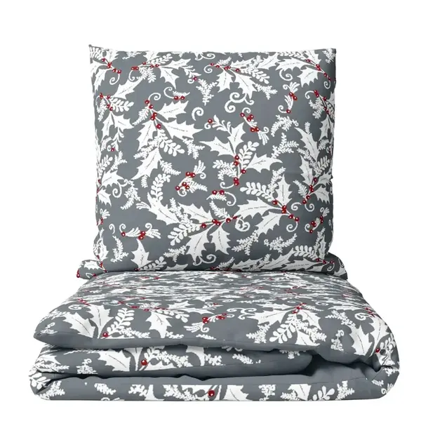 HOME ELEMENTS Povlečení mikroflanel Šedá cesmína