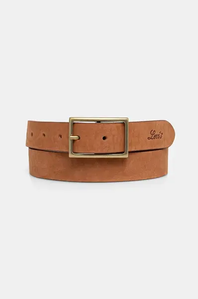 Kožený pásek Levi's RECTANGLE BUCKLE