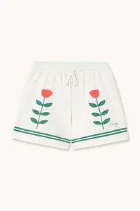 Tinycottons  Dětské bavlněné šortky  RED ROSES GRAPHIC SHORTS