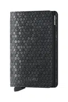 Kožená peněženka Secrid Slimwallet Hexagon Black černá barva