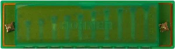 Hohner Translucent Harp C, green, hardcase