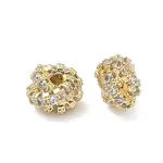 Brass Clear Cubic Zirconia Beads