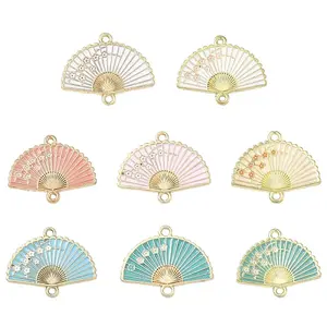 8Pcs 8 Styles Alloy Enamel Links Connectors