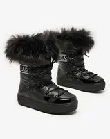Resti Lace-up boots a'la snow boots with fur Heccti