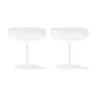 Sada sklenic na šampaňské ferm LIVING Ripple Champagne Saucers 150 ml 2-pack